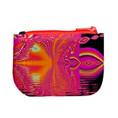 Magenta Boardwalk Carnival, Abstract Ocean Shimmer Coin Change Purse from ArtsNow.com Back