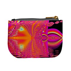 Magenta Boardwalk Carnival, Abstract Ocean Shimmer Coin Change Purse from ArtsNow.com Back