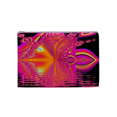 Magenta Boardwalk Carnival, Abstract Ocean Shimmer Cosmetic Bag (Medium) from ArtsNow.com Front