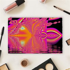 Magenta Boardwalk Carnival, Abstract Ocean Shimmer Cosmetic Bag (Large) from ArtsNow.com Front