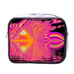 Magenta Boardwalk Carnival, Abstract Ocean Shimmer Mini Travel Toiletry Bag (One Side)