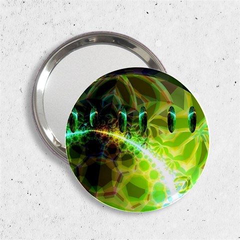 Dawn Of Time, Abstract Lime & Gold Emerge Handbag Mirror (2.25 ) from ArtsNow.com Front