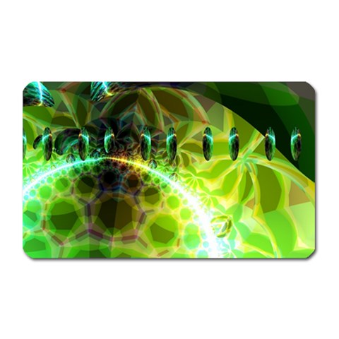 Dawn Of Time, Abstract Lime & Gold Emerge Magnet (Rectangular) from ArtsNow.com Front