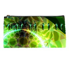 Dawn Of Time, Abstract Lime & Gold Emerge Pencil Case from ArtsNow.com Front