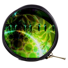 Dawn Of Time, Abstract Lime & Gold Emerge Mini Makeup Case from ArtsNow.com Front