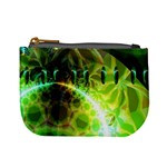 Dawn Of Time, Abstract Lime & Gold Emerge Coin Change Purse