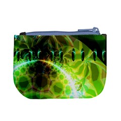 Dawn Of Time, Abstract Lime & Gold Emerge Coin Change Purse from ArtsNow.com Back