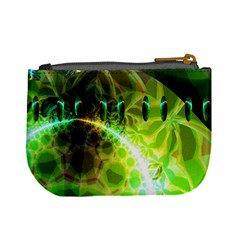 Dawn Of Time, Abstract Lime & Gold Emerge Coin Change Purse from ArtsNow.com Back