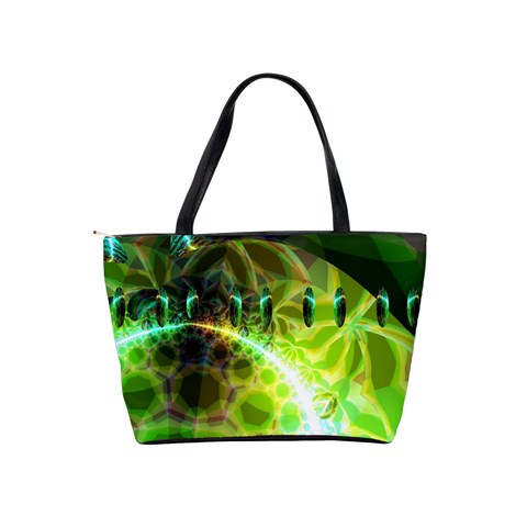 Dawn Of Time, Abstract Lime & Gold Emerge Large Shoulder Bag from ArtsNow.com Back