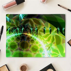 Dawn Of Time, Abstract Lime & Gold Emerge Cosmetic Bag (XL) from ArtsNow.com Front