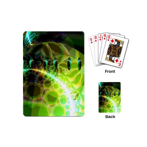 Dawn Of Time, Abstract Lime & Gold Emerge Playing Cards (Mini) from ArtsNow.com Back