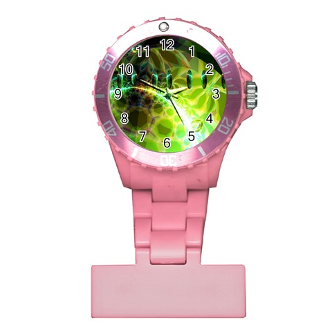 Dawn Of Time, Abstract Lime & Gold Emerge Nurses Watch from ArtsNow.com Front