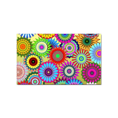 Psychedelic Flowers Sticker (Rectangle) from ArtsNow.com Front