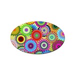 Psychedelic Flowers Sticker 100 Pack (Oval)