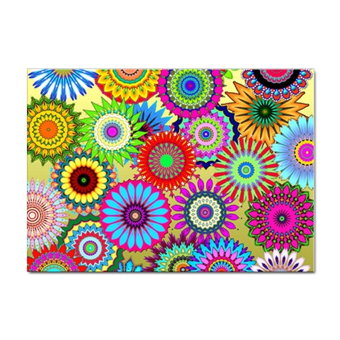 Psychedelic Flowers A4 Sticker 10 Pack from ArtsNow.com Front