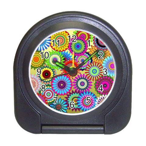 Psychedelic Flowers Desk Alarm Clock from ArtsNow.com Front