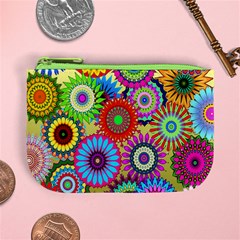 Psychedelic Flowers Coin Change Purse from ArtsNow.com Front