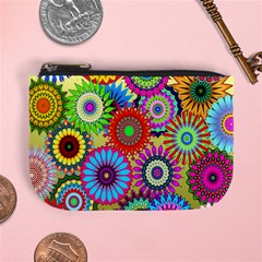 Psychedelic Flowers Coin Change Purse from ArtsNow.com Front