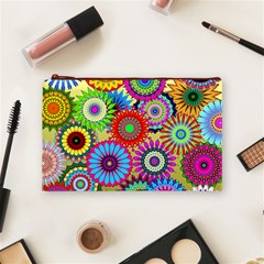 Psychedelic Flowers Cosmetic Bag (Medium) from ArtsNow.com Front