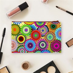 Psychedelic Flowers Cosmetic Bag (Medium) from ArtsNow.com Back