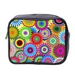 Psychedelic Flowers Mini Travel Toiletry Bag (Two Sides)