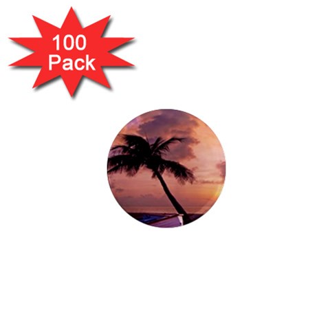 Sunset At The Beach 1  Mini Button Magnet (100 pack) from ArtsNow.com Front