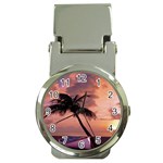 Sunset At The Beach Money Clip with Watch