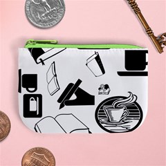 Books And Coffee Coin Change Purse from ArtsNow.com Front