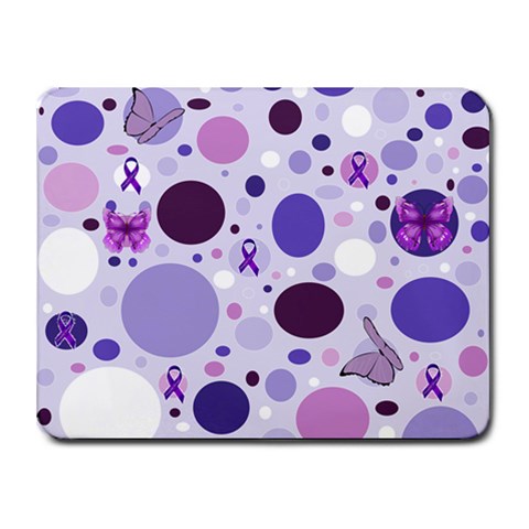 Purple Awareness Dots Small Mouse Pad (Rectangle) from ArtsNow.com Front