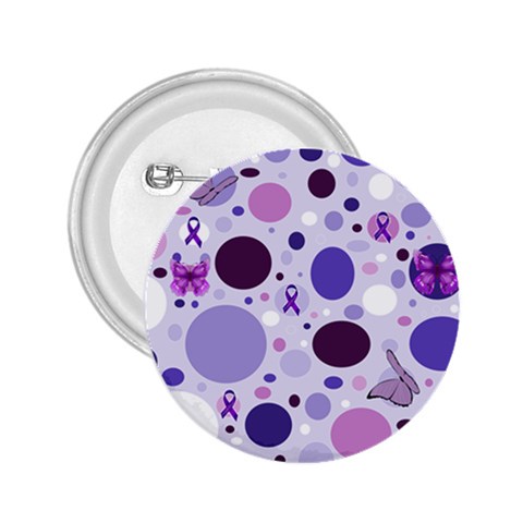 Purple Awareness Dots 2.25  Button from ArtsNow.com Front