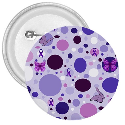 Purple Awareness Dots 3  Button from ArtsNow.com Front