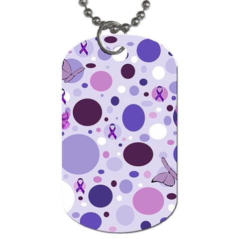 Purple Awareness Dots Dog Tag (One Sided) from ArtsNow.com Front