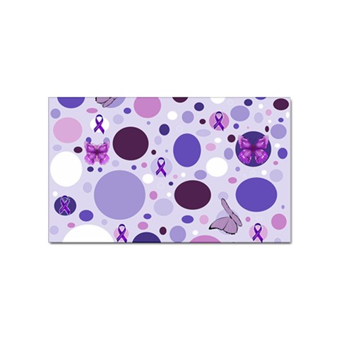 Purple Awareness Dots Sticker 10 Pack (Rectangle) from ArtsNow.com Front