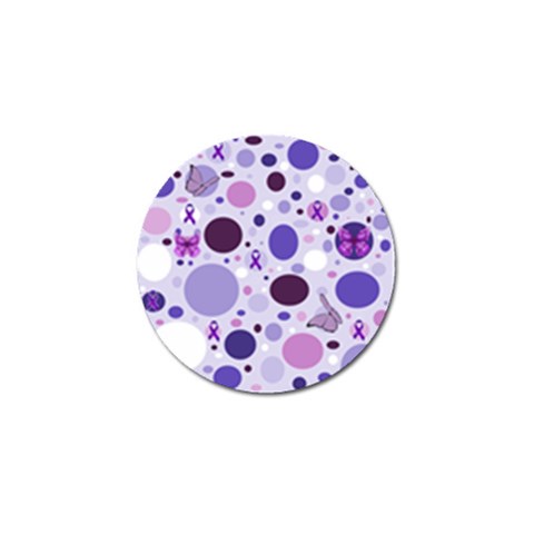 Purple Awareness Dots Golf Ball Marker from ArtsNow.com Front