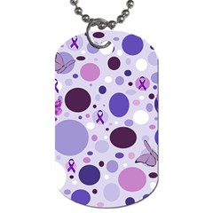 Purple Awareness Dots Dog Tag (Two Front