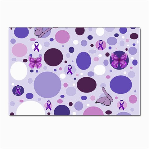 Purple Awareness Dots Postcards 5  x 7  (10 Pack) from ArtsNow.com Front