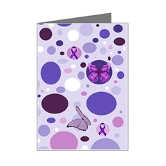 Purple Awareness Dots Mini Greeting Card from ArtsNow.com Left