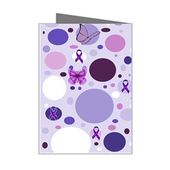 Purple Awareness Dots Mini Greeting Card from ArtsNow.com Right