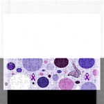 Purple Awareness Dots Jigsaw Puzzle (Rectangle)