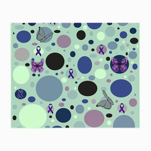 Purple Awareness Dots Glasses Cloth (Small) from ArtsNow.com Front