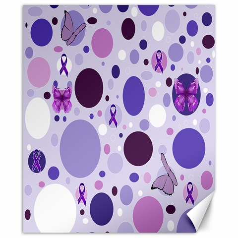 Purple Awareness Dots Canvas 8  x 10  (Unframed) from ArtsNow.com 8.15 x9.66  Canvas - 1