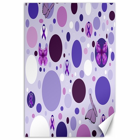 Purple Awareness Dots Canvas 20  x 30  (Unframed) from ArtsNow.com 19.62 x28.9  Canvas - 1