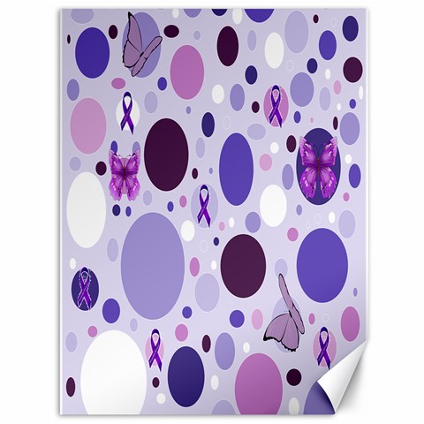 Purple Awareness Dots Canvas 36  x 48  (Unframed) from ArtsNow.com 35.26 x46.15  Canvas - 1