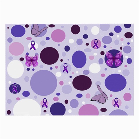 Purple Awareness Dots Glasses Cloth (Large, Two Sided) from ArtsNow.com Front