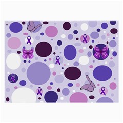 Purple Awareness Dots Glasses Cloth (Large, Two Sided) from ArtsNow.com Front