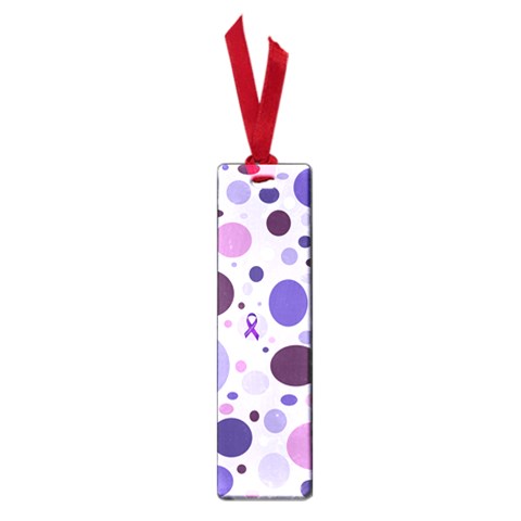 Purple Awareness Dots Small Bookmark from ArtsNow.com Front