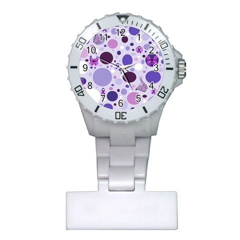 Purple Awareness Dots Nurses Watch from ArtsNow.com Front