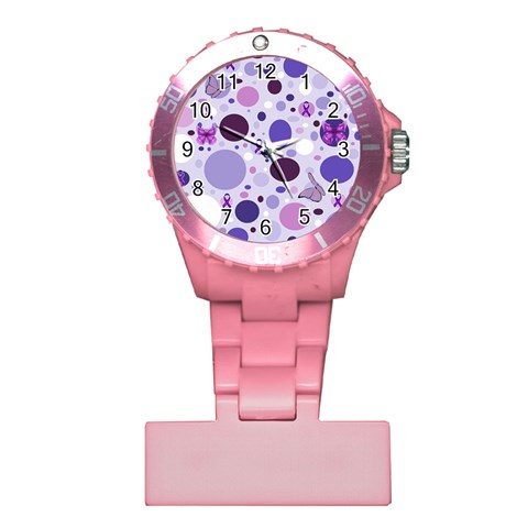 Purple Awareness Dots Nurses Watch from ArtsNow.com Front