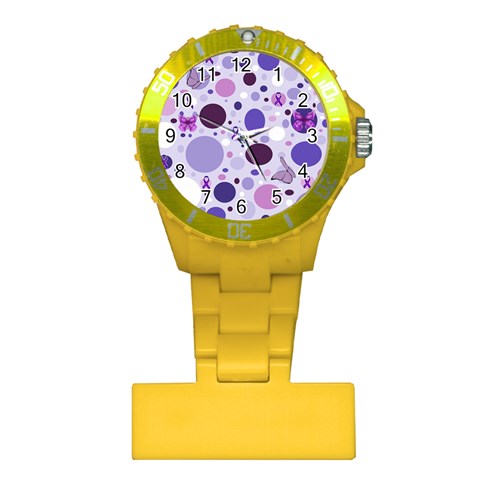 Purple Awareness Dots Nurses Watch from ArtsNow.com Front