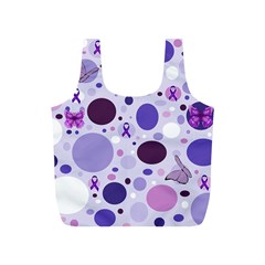 Purple Awareness Dots Reusable Bag (S) from ArtsNow.com Front